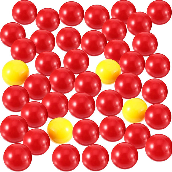 Gejoy 42 Pieces Game Replacement Marbles, 2 Sets Compatible with Hungry Hungry Hippos, 38 Red and 4 Yellow