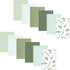 Hudson Baby Unisex Cotton Flannel Burp Cloths Bundle, Eucalyptus, One Size