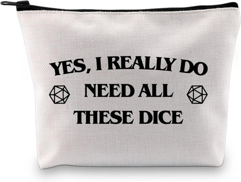 D and D Dice Bag - Dungeon Master DM Gift, Yes I Really Do Need All These Dice Pouch