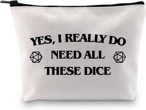D and D Dice Bag - Dungeon Master DM Gift, Yes I Really Do Need All These Dice Pouch