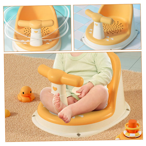Toyvian Bath Seat Bathtub Support Chair Non-Slip Sitting Bath Seat for Boys and Lightweight Compact Design Easy