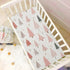 Sheet,52x28IN Pfrewn Christmas Crib Sheets for Boys Girls Pink Pastel Christmas Trees Star Gold Glitter Fitted Crib
