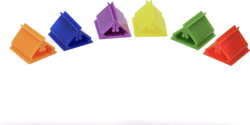 Pack 120 3/4" 3/4" (6 Sets 20) Value of Multicolor Game Card Stands x of Blue, Yellow, Red, Green, Orange, Purple Board