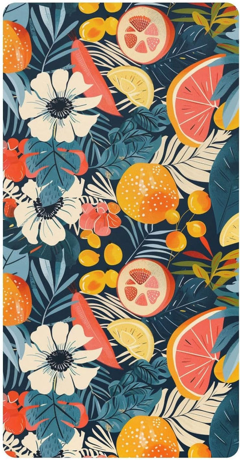KICPOAY Fruits Tropical Toddler Bed Crib Sheets Baby Crib Sheets Cover for Soft