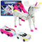 WIESSOC Collision Transforming Unicorn Car Toy, 2 Magnetic Cars Transform into Unicorn Toys
