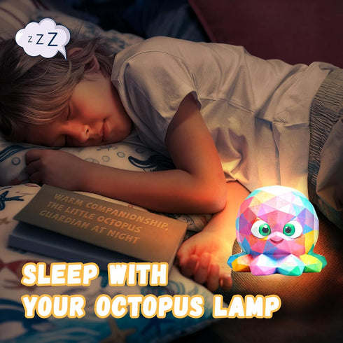 8-12, 3 4 5 6 7 8 9 10 11 12+ Paint Your Own Octopus Lamp Kit, Arts and Crafts for Kids Ages DIY Octopus Night Light