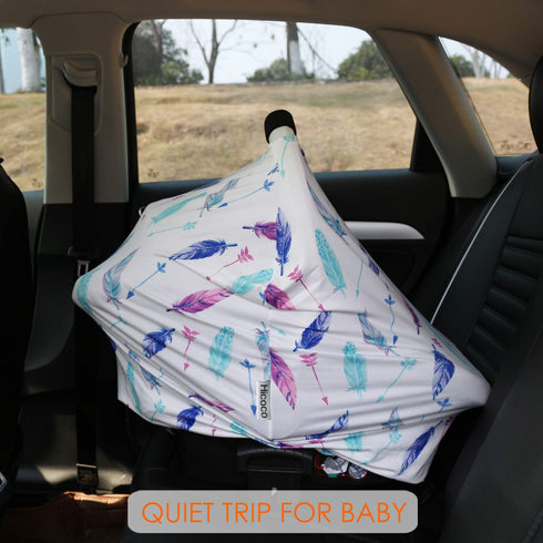 Carseat Canopy Covers for Breastfeeding - Baby Car Seat Covers Breastfeeding Cover Multi Use Boys and Girls Shower