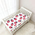 Bseiialft 52 28 Red Ladybugs Pattern Crib Sheets for Boys Girls Soft and Breathable Cotton Baby Sheets for Standard