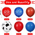 60 Pieces Blue Red Western Cowboy Bandana Balloons 12 Inch Latex Balloons Arch Garland for Baby Shower Birthday Party