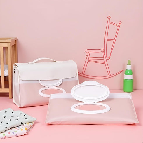 Myuiao 2Pcs Set White Baby Wipe Case Travel Holder Keeps Wipes Moist of Wet Diaper Wipes Holders Cases Portable Travel