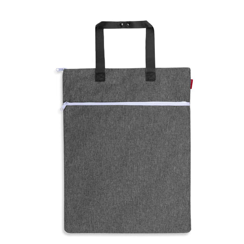 Large Gray Reusable Wet Dry Bag for Cloth Diapers and Swimsuits