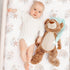 4 Pack, Cozy 32"x16"(Rainbow) Gllquen Baby Bassinet Sheets Breathable Fitted Mattress Sheet, Elastic Travel Crib