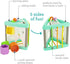 Infantino Activity Triangle & Shape Sorter with 4 Shapes, Bendy Bars, Maze Tracks for Infants & Toddlers 6M+
