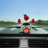 Red Solar Dancing Flower - Cute Power Flower for Car Decoration, Dashboard Swinging Doll, Home Ornament, Solar Power