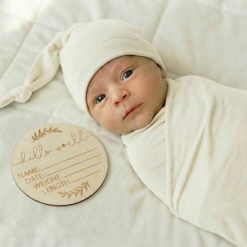 Kloovete 47 47 inches(Natural) Large Jersey Knitted Swaddle Blanket for Baby, Soft Stretchy Receiving Blanket