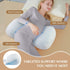 Pregnancy Pillows for Sleeping, Adjustable Travel Wedge Pillow for Belly, Back & Hip Support, Compact Maternity Sleep