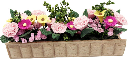 Colorful Miniature Potted Plant Flower, 1:12 Mini Dollhouse Fairy Garden Bonsai Plant Decoration