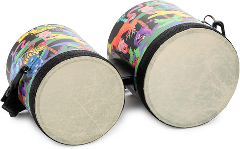 Tosnail 5" and 6" Bongo Drum with Storage Bag and Mallets, Hand Drum Kids Drum Set, Musical Toy for Kids