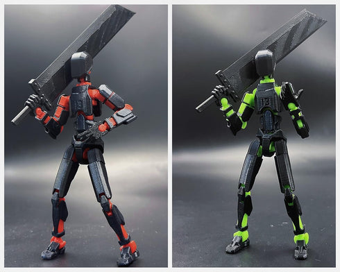 SANSGOUP T13 Set 3D 13 Dummy 13 13 New Action Figure (Assembly Completed), Printed Multi-Jointed Movable Titan Lucky