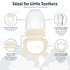 Set 3-in-1 3 Baby Fruit Feeder & Teether Food Pacifier, Breastmilk Popsicle Tray & Adjustable Bib Pacifier Sizes