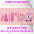 Chew Necklaces for Sensory Kids, 6 Pack Fox and Dinosaur Silicone Chewy Necklace for Autism, ADHD, Fidgeting