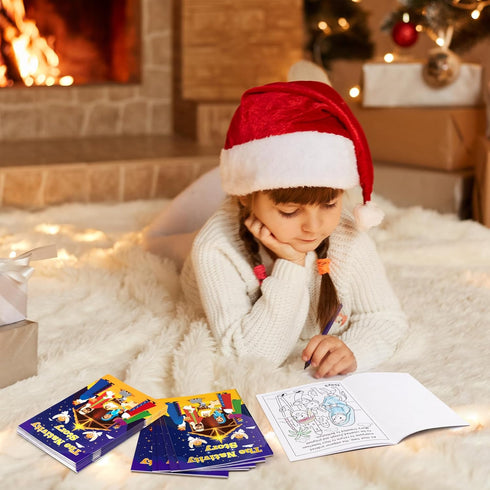 90shine 36PCS Set, Christmas Nativity Story Coloring Books Bulk: Christian Sunday School Bible Class Religious Gifts