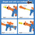 KKONES Kids Bow and Arrow Set, 2 in 1 Shooting Game Toy with LED Light Up Archery Toy Set, Bow & Air Gun, Foam Balls,