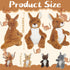 5 1 16'' Mommy 4 Set in Kangaroo Stuffed Animal with Babies, Stuffed Kangaroo Plush Toy with Baby Joey Plush and Pouch