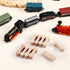 Hanaive 20 Pcs Wooden Dog Bone Track Connector Pack for Wooden Train Track Adapter Connector Pieces