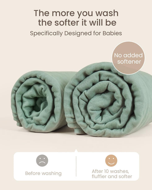 6 Set, 2 35x35 Inch 4 Set, PCS Baby Towels and Washcloths PCS XL Baby Hooded Towels & PCS Washcloths Ultra Soft