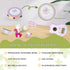Sets 2 3 Kids Guitar for Girls, Wooden Musical Instruments Toys with Ukulele, Tambourine, Maracas, Harmonica, Mini Band