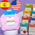 English & Spanish Talking Flash Cards for Kids, Bilingual Pocket Speech for Toddlers 3-12, 510 Sight Words