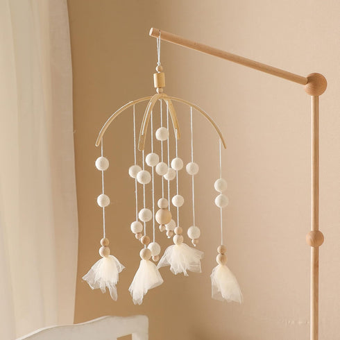100% Baby Mobile Felt Ball Bed Bell Mobile Crib Jewelry Creative Pendant Toy Wooden Wind Chime Nursery Decoration