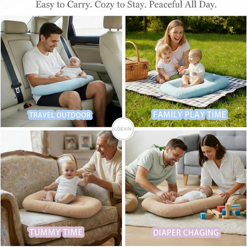 Tummy Surface,0 0-12 Baby Lounger Play Mat,Baby Lounger for Newborn Time for Babies in Flat Angle Newborn Loungers