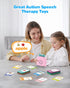 510 Airbition Bilingual Pink Spanish and English Talking Flash Cards, Pocket Speech Therapy Tools with Words