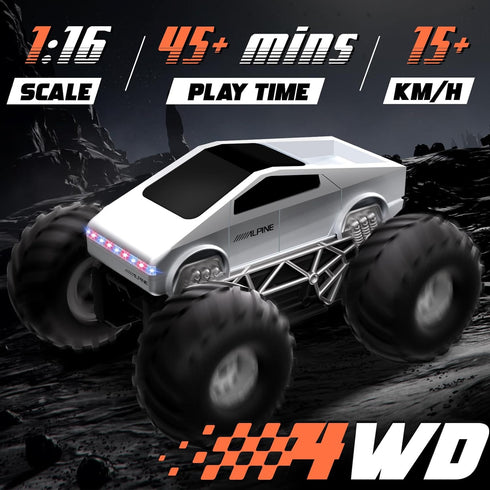 1:16 4-7, 4WD 5+ Monster Truck Toys, Amphibious Remote Control Car for Boys Waterproof RC Trucks, All Terrain Off-Road