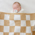 Set Cozy 30x40 Orelle Checkered Baby Blanket & Matching Socks | Plush Baby Blanket | Luxury Ultra-Soft & Receiving