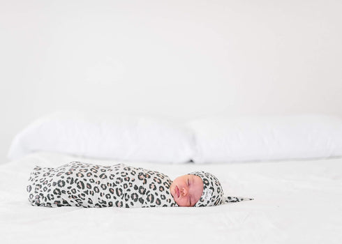 Zara Design Large Premium Knit Baby Swaddle Blanket by Copper Pearl