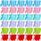 Holady 60 PCS 5.78 Inch Sand Castle Beach Bucket and Beach Shovels Toy