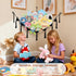 Hammock 57 Inch 100% Hammock Stuffed Animal Storage Corner, Large No Drilling Handcrafted Stuffed Animal Net, Natural