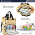 SUABO Backpack Donuts Ice Cream Bread Pattern Baby Diaper Bag Large Bag Waterproof Travel Diaper Bags for Moms and Dads