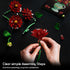 Set, 1482 12+ PLAXSOON Dahlia Flowers Building Flower Bouquet Gift for Mothday Day Botanical Collection Building Block
