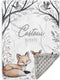Kryvoxc Personalized Baby Blankets with Name, Fox Deer Bunny Design Double Layer Receiving