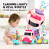 1 2 3 5-in-1 LASCOTON Toys for Year Old Girl, Carrier Truck for Toddler Girl, Friction Power Toy Cars with Light