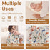 2 Pack 32"x32", 6 100% david's kids Hooded Baby Towels, Large Layer Muslin Cotton Highly Absorbent Boy Bath Towel