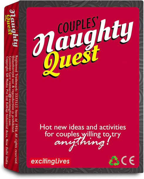 Exciting Lives The Naughty Quest - Best Couple Card Game for Fun and Romantic Conversations to Deepen Relationships