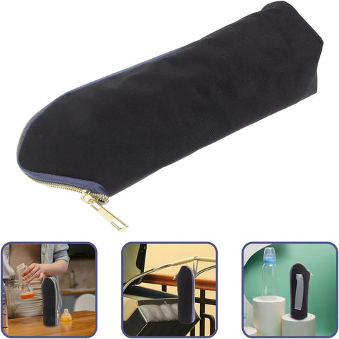NESTINGHO Portable Bottle Warmer Bag and Insulated Milk Bottle Organizer for Travel with Stroller Hanging Strap