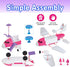 Playset Pink Airplane Toy Private Jet Transport Cargo Vehicle - Big Large Aircraft Plane with Figures and Beauty
