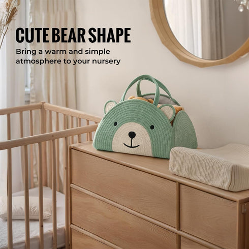 Daypack Lmbabter Baby Diaper Caddy Cotton Rope Diaper Organizer Basket Rainbow Theme Nursery Storage Bin Car Travel