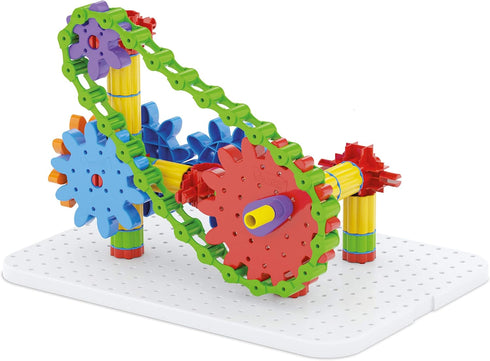 Quercetti Georello Tech Starter Building Set - 100-Pieces to Construct 3-D Structures for Kids Ages 5+, 36 x 60 x 27.5